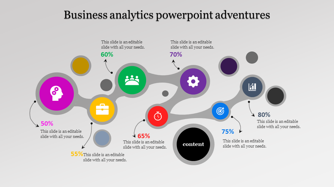 Attractive Business Analytics PowerPoint Template Design